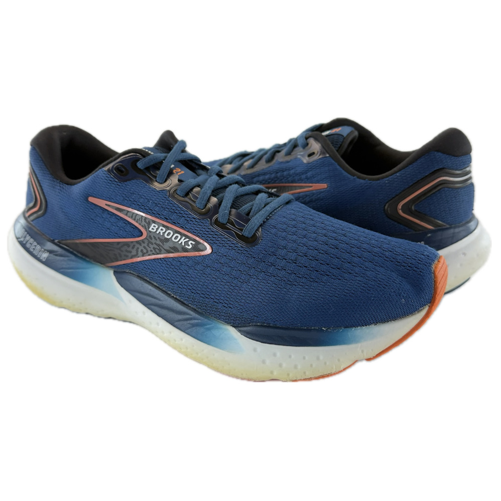 Brooks Glycerin 21 Blue Opal Men Sze 11.5 Lace Up Shoes Running Softness Comfort